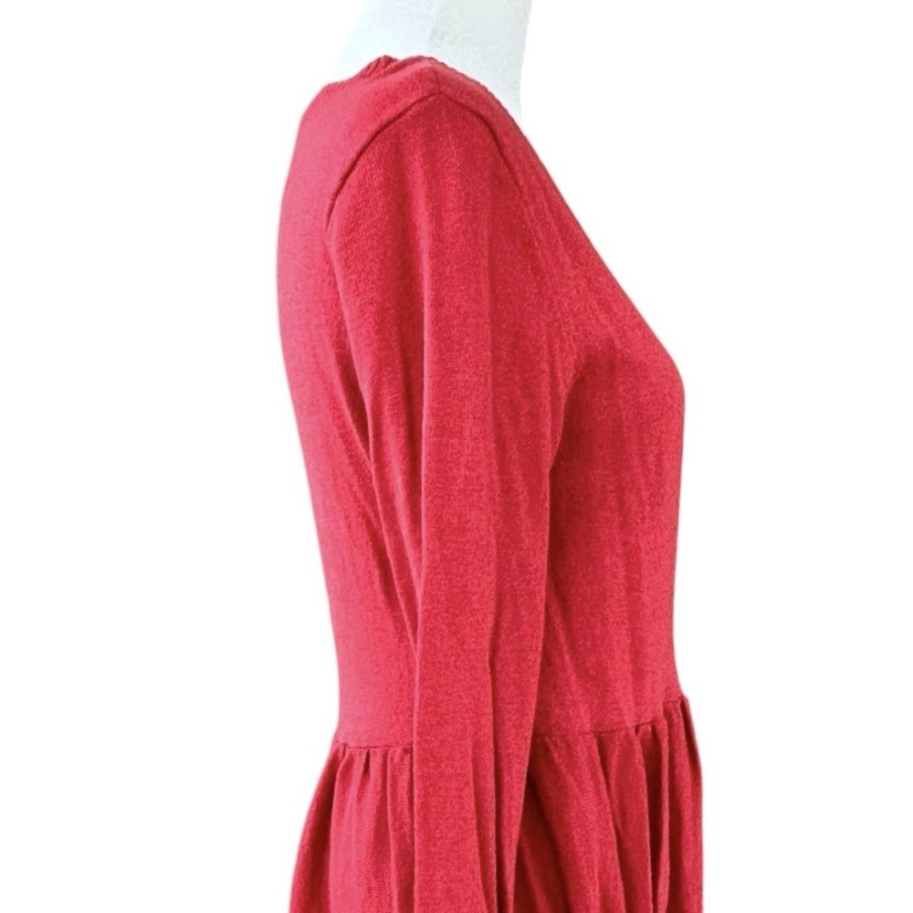 Matilda Jane Tiered Babydoll Cardigan Sweater Womens XS Red Peplum Lagenlook - Picture 6 of 12